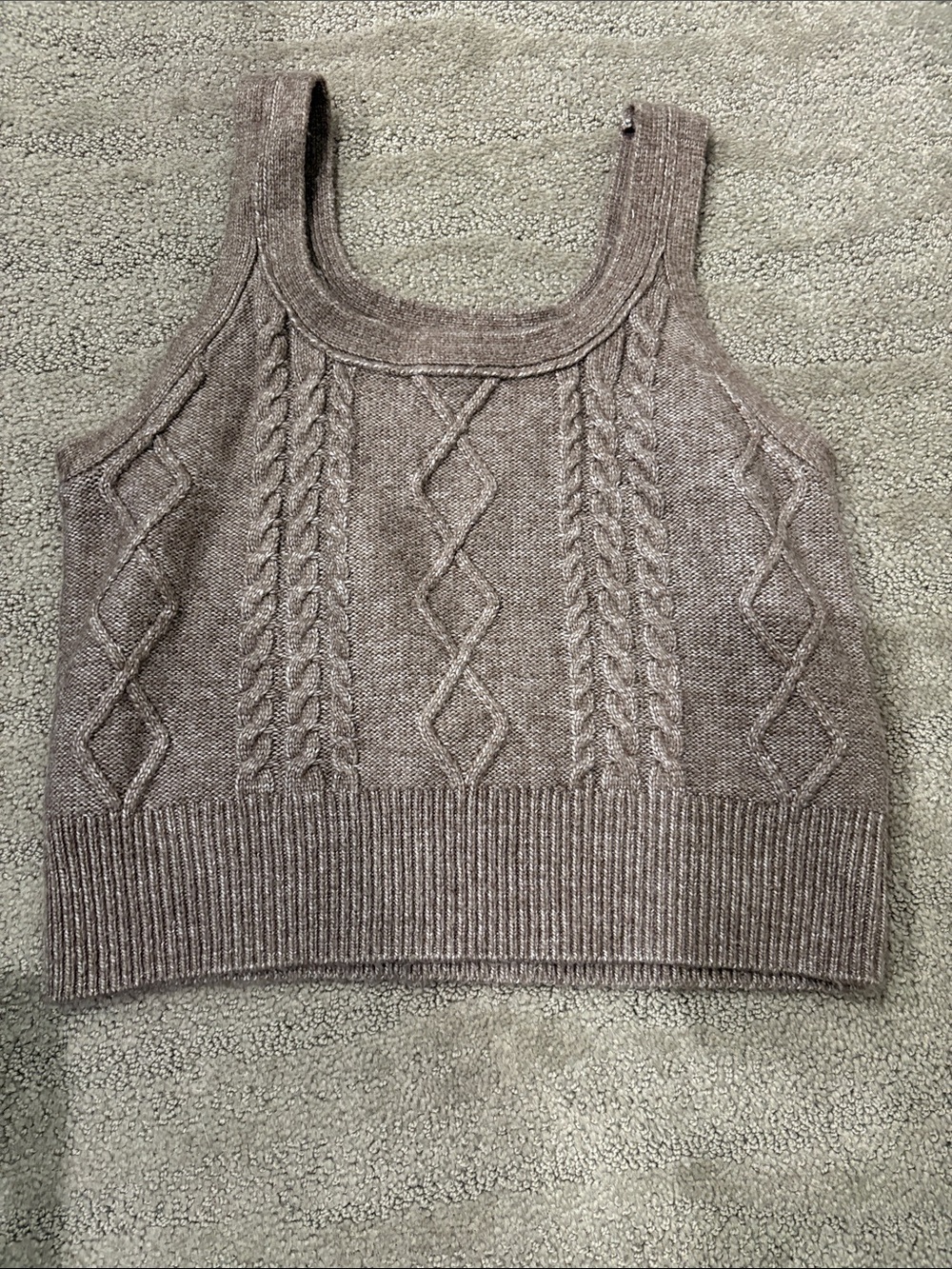 Jessica Simpson Mauve Knit tank crop top size M
